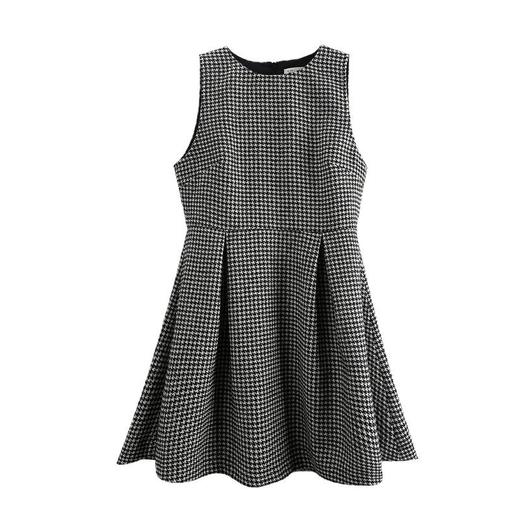 【约会聚会系列出击】选谁！复古千鸟格背心裙 商品图2