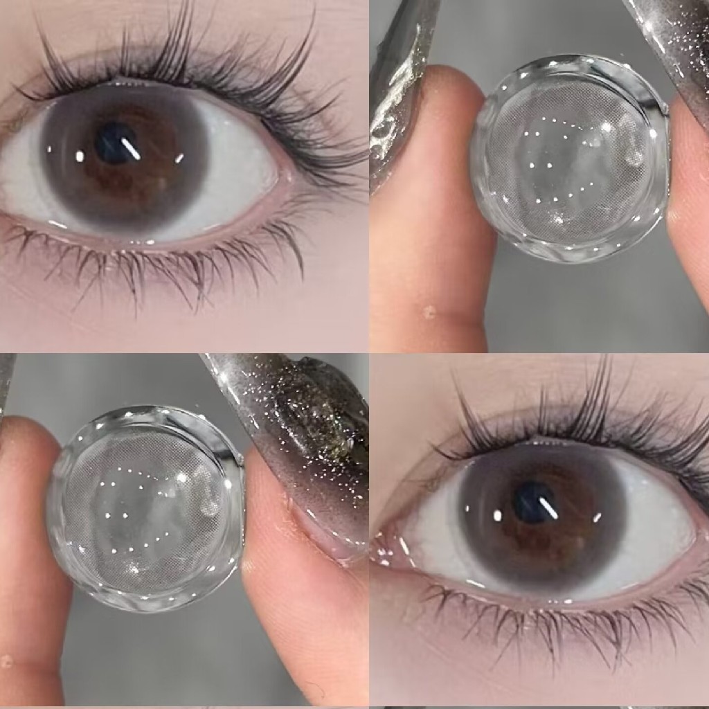 Lulualice半年抛 奶油灰棕 无锁边水汪汪0-1000度