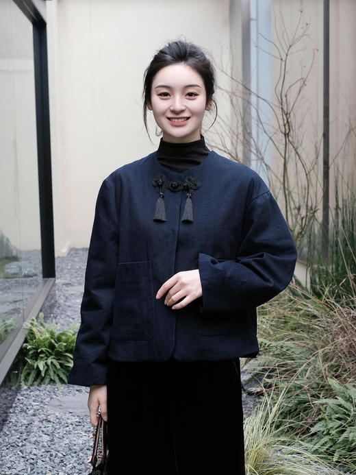 盛唐牡丹|牛仔大花扣新中式外套 商品图0