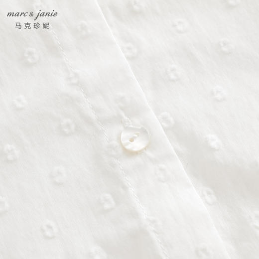 马克珍妮女童花边娃娃领衬衫儿童纯棉衬衣上衣2024春装新款240233 商品图3