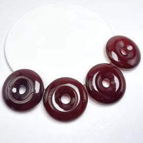 D红玛瑙吊坠-大红平安扣49#66F