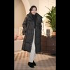原形时尚高端长款羽绒服过膝白鸭绒连帽外套U89766 商品缩略图0