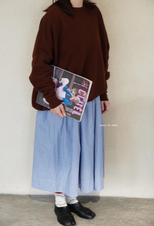 ORDINARY FITS 棕色长袖无领套头毛衣 商品图6