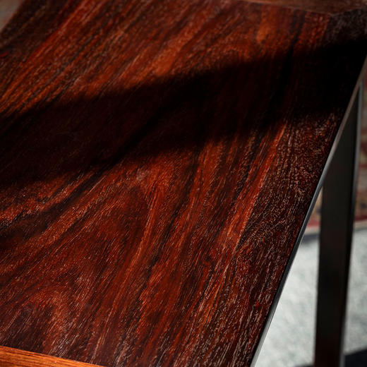 大红酸枝霸王枨马蹄足独板条桌红木家具（运费到付） 商品图4