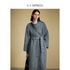 DY2304076西嘉C+IMPRESS/西嘉人字纹双面呢大衣女羊驼贝贝围巾领羊毛外套 商品缩略图6
