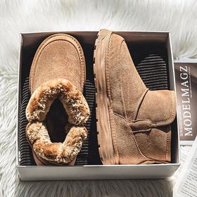 【48小时发货】【2023秋冬冬季新款男士休闲中筒雪地靴】冬季新款男士休闲中筒雪地靴复古百搭加厚保暖男士棉鞋东北靴