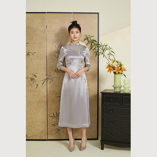 乔万尼新中式改良版旗袍连衣裙修身收腰ET3E647 商品图3
