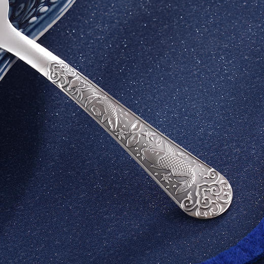 子佩集S999银【莲连有余】勺子摆件【BX0460596-5】2401 商品图5