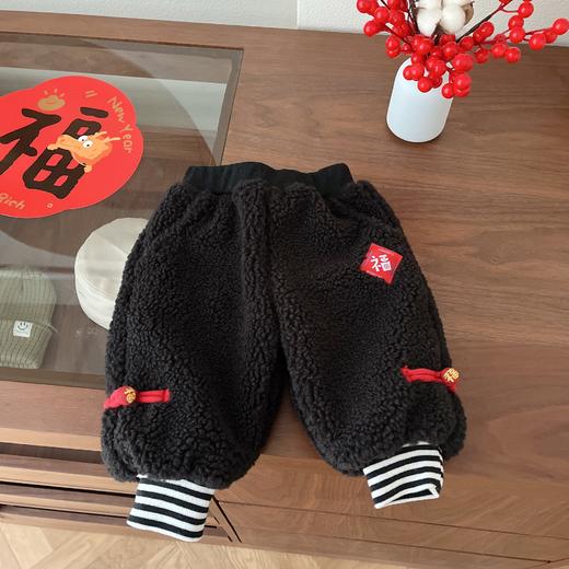 【民族风味，庆贺过年！】儿童刺绣加绒裤，0-5岁冬季男童民族风，喜庆加厚裤子女童过年衣服潮，喜庆民族风彰显节日氛围，温暖加厚面料为宝宝守护！ 商品图6