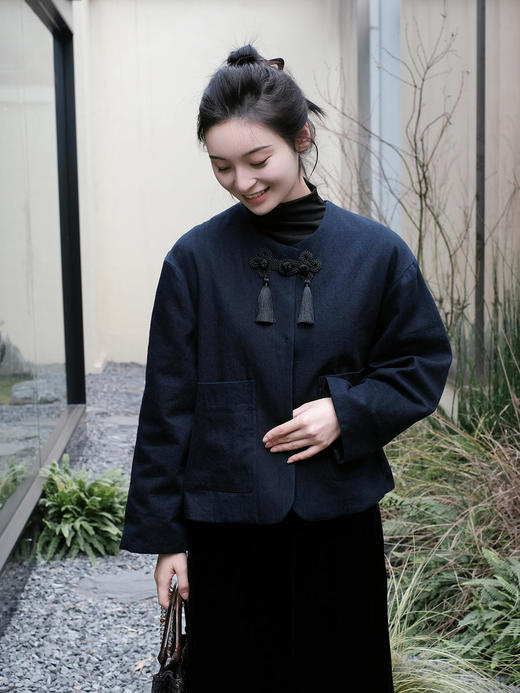 盛唐牡丹|牛仔大花扣新中式外套 商品图1