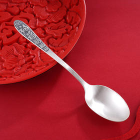 子佩集S999银【五福临门】勺子摆件【B4018】2401