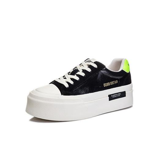 星星女鞋2024春季新款女士运动真皮小白鞋女厚底休闲百搭板鞋女潮 商品图3