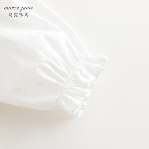 马克珍妮女童花边娃娃领衬衫儿童纯棉衬衣上衣2024春装新款240233 商品图4