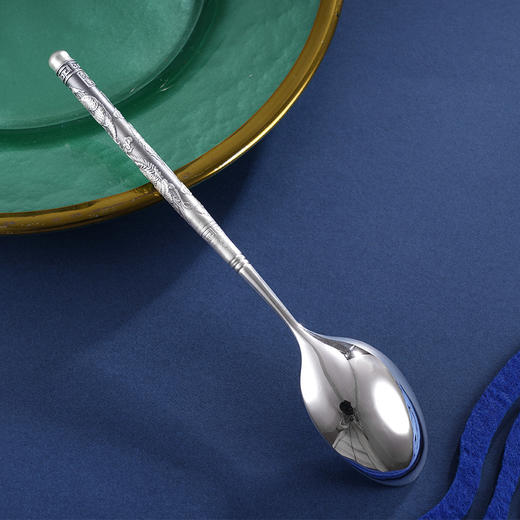 子佩集S999银【龙凤如意】勺子摆件【BX0090249-1】2401 商品图3