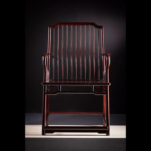 血檀罗锅枨带矮老梳背椅中式古典椅（运费到付） 商品图0