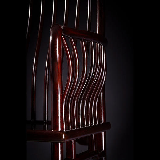 血檀罗锅枨带矮老梳背椅中式古典椅（运费到付） 商品图4