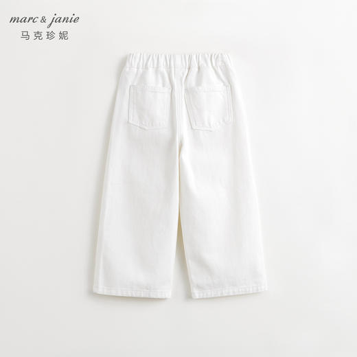 马克珍妮女童时尚百搭直筒牛仔裤儿童纯棉裤子2024春装新款240226 商品图2