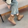 【48小时发货】【兔毛】磨砂牛皮厚底雪地靴女加绒冬季新款魔术贴软底防滑保暖大棉鞋 商品缩略图2