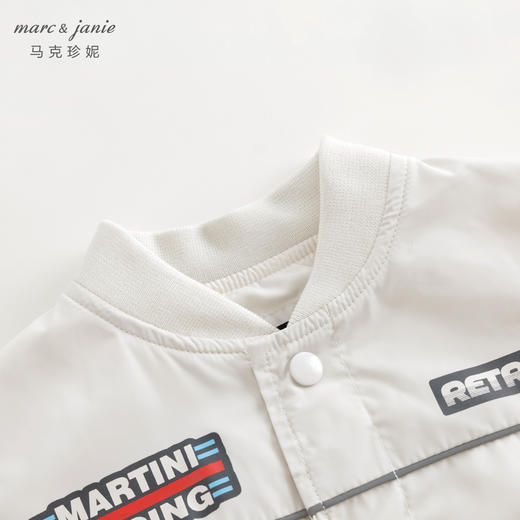马克珍妮男童潮流机车棒球服儿童小立领外套2025年秋装新品551599 商品图3