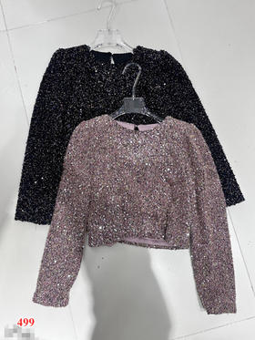 【门店同款】ENJOY春季重工亮片短款上衣 155766326