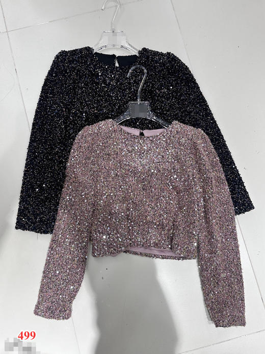 【门店同款】ENJOY春季重工亮片短款上衣 155766326 商品图0