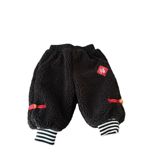 【民族风味，庆贺过年！】儿童刺绣加绒裤，0-5岁冬季男童民族风，喜庆加厚裤子女童过年衣服潮，喜庆民族风彰显节日氛围，温暖加厚面料为宝宝守护！ 商品图4