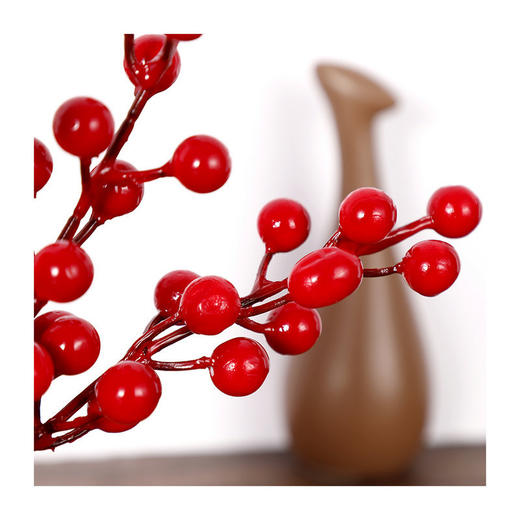 年终大促！【装饰新年居室！点亮家中温馨氛围】仿真红果发财果家居装饰新年果子冬青果家居装饰圣诞红果，扑面而来的新年好运给你家带来满满的发财机遇。 商品图3