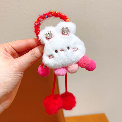 【春节必备！点缀新年新造型】红色醒狮新年发饰儿童头绳，流苏毛球发圈可爱中式古风高端毛绒皮筋，中式古风的设计灵感源自中国传统文化，展现了独特的魅力！ 商品图9