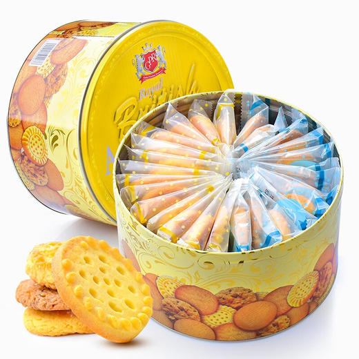 马来西亚GPR多口味曲奇饼干礼盒装652g/059498 赠小熊存钱罐1个图案随机切片曲奇入口松脆 商品图1