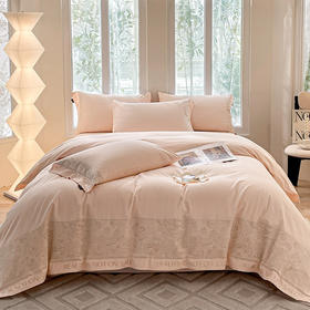 A类全棉加厚磨毛四件套 纯棉床单纯色长绒棉刺绣床上用品