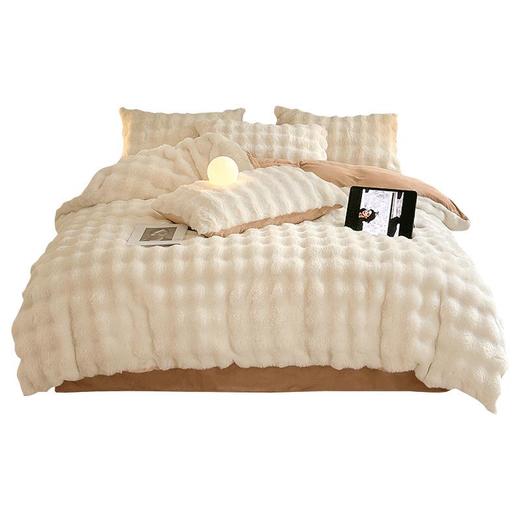 【焕新皮革手提】A类高克重兔毛绒四件套牛奶绒加厚保暖双面绒床单被套珊瑚绒南通4 商品图4