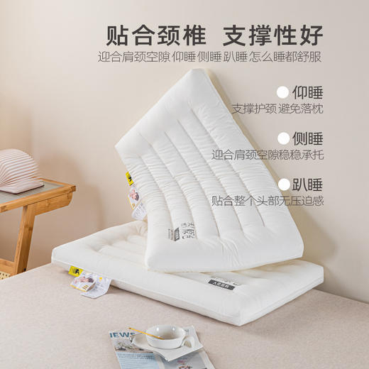 【品牌直发】加倍生活  A类全棉羽丝绒枕 家用酒店枕头宿舍专用单个枕芯护颈椎助睡眠可机洗 商品图13