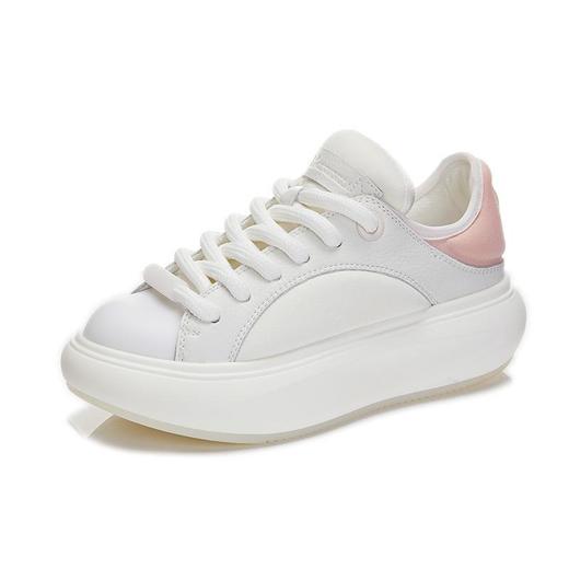 吸膜底真皮女鞋2024春季新款女士板鞋百搭休闲鞋厚底增高小白鞋女 商品图3