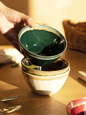 摩登主妇日式窑变釉米饭碗家用小碗陶瓷面碗个人专用餐具汤碗套装