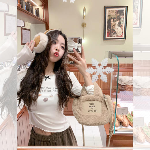 <曾小咸推荐> 印花木耳边T恤   商品图0