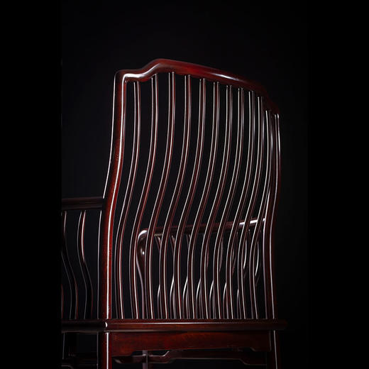 血檀罗锅枨带矮老梳背椅中式古典椅（运费到付） 商品图3