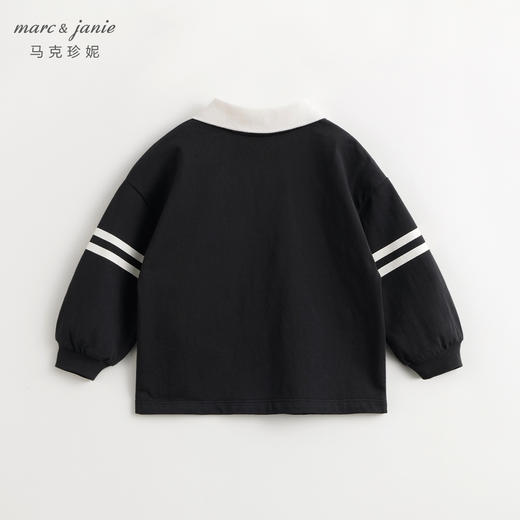 马克珍妮男童时尚撞色翻领polo领T恤儿童纯棉上衣春装新款240025 商品图2