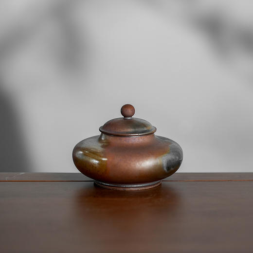 歌林柴窑大千彩醒茶罐志野素烧茶叶罐储存收纳茶盒家用陶瓷醒茶罐子 商品图10