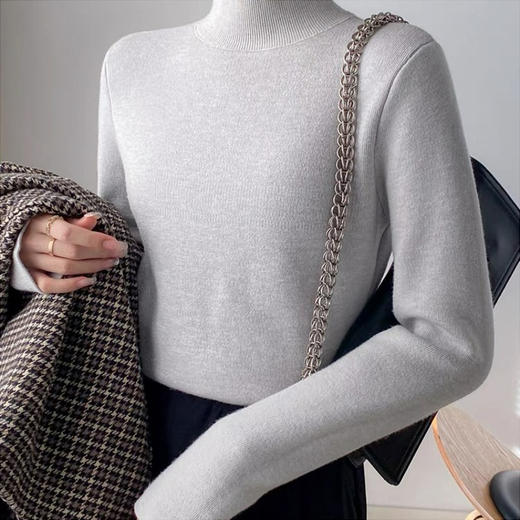 木言欢一体水貂绒毛衣，半高领亲肤保暖，防风御寒 商品图2