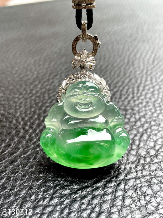 玻璃种飘翠佛公吊坠【3130312】具体价格微信咨询 商品图5