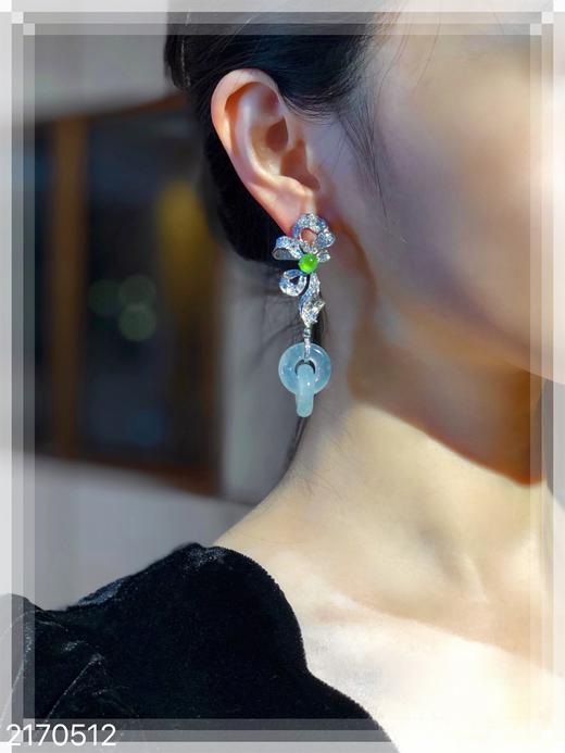 近玻璃纯白双环耳坠【2170512】具体价格微信咨询 商品图4