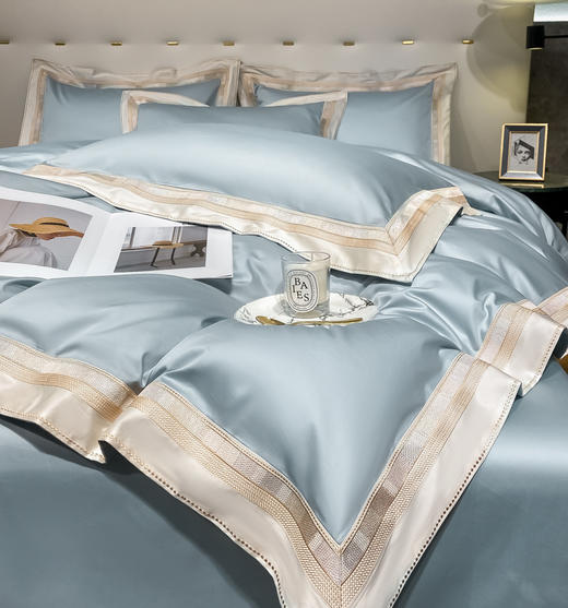 A类120支长绒棉床上四件套纯棉轻奢全棉贡缎床单被套床上用品 商品图2