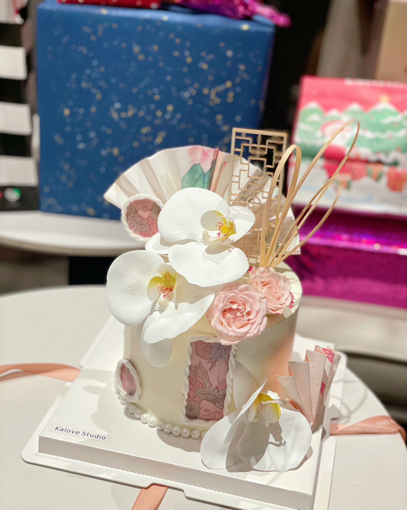 新中式国风女生妈妈生日蛋糕