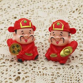 财神摆件 招财进宝元宝塑料财神摆件 新年财神装饰摆件暴富主题装饰