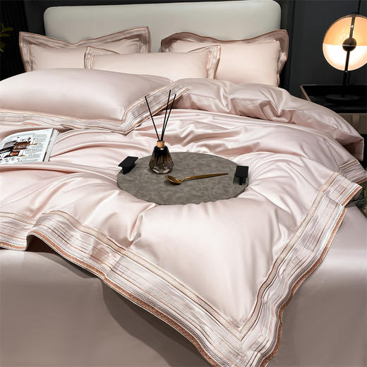 A类120支长绒棉床上四件套纯棉轻奢全棉贡缎床单被套床上用品 商品图4
