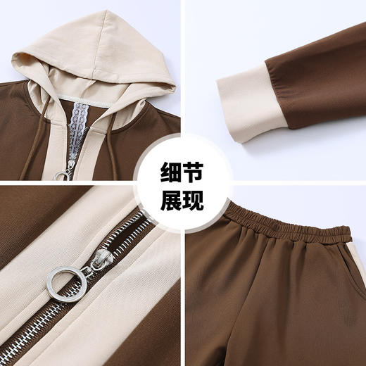 春秋连帽上衣休闲运动服两件套（货号 ML3172） 商品图3