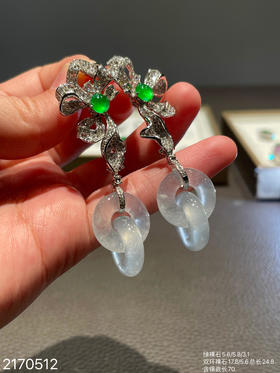 近玻璃纯白双环耳坠【2170512】具体价格微信咨询