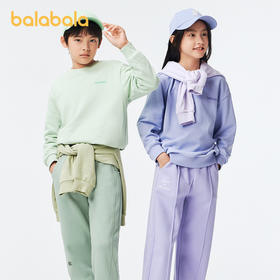 巴拉巴拉儿童卫衣中大童春装2024年新款童装圆领上衣套头亲子装潮