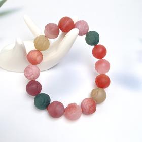 36978玛瑙单圈-盐源牡丹花13mm