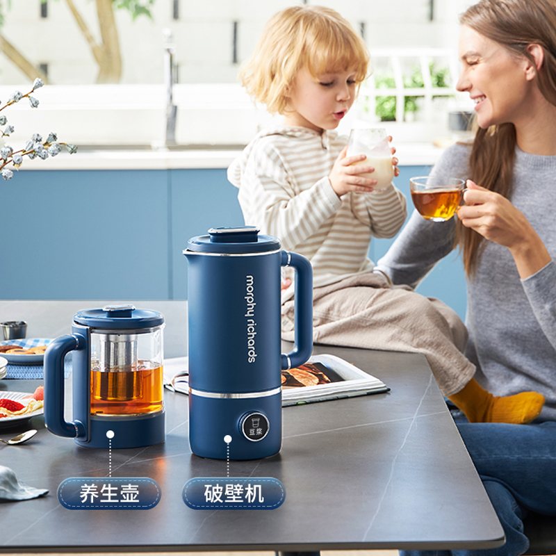 摩飞破壁机家用养生壶柔音双杯全自动小型榨汁机料理机加热豆浆机